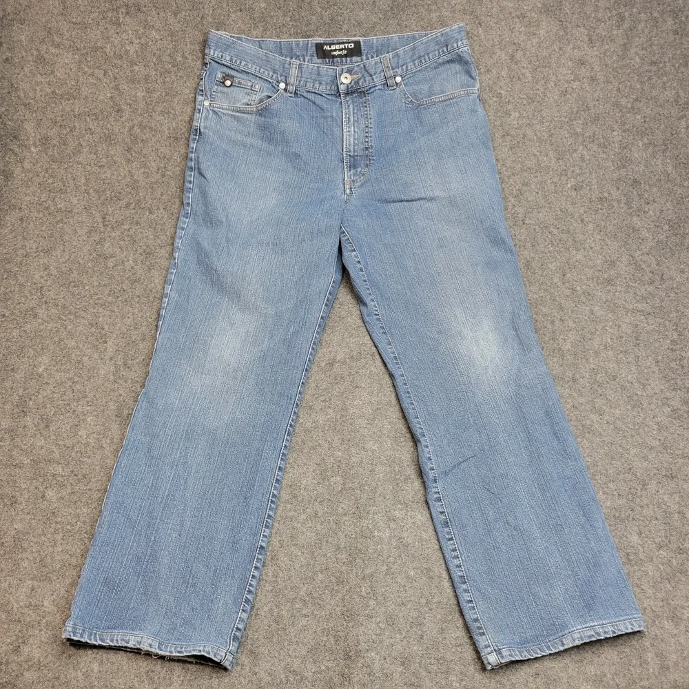 Alberto Jeans Mens 34x28 Streetwear Comfort Fit Straight Leg Americana
